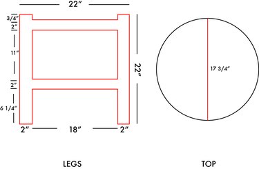 template for collapsible side table