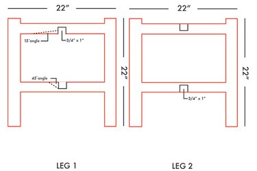 diagram for table legs