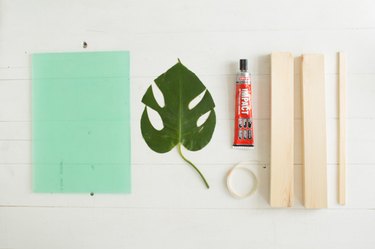 DIY Leaf Frame Stand materials