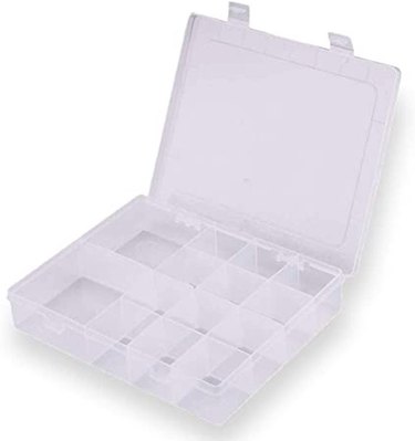 LIPROFE Plastic Organizer Box With Adjustable Dividers - 14 Compartment