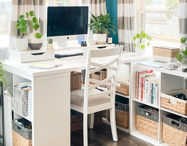 basket organization in a home office