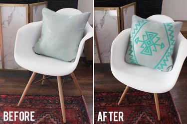 Before and After Kilim Pillow