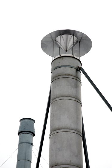 Industrial ventilation pipes outdoors