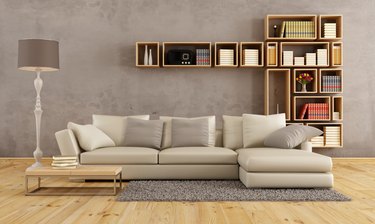 Living room with elegant sofa