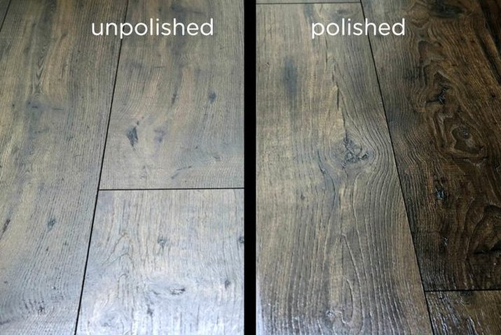 Unpolished vs. polished wood floors