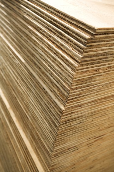 Stack of plywood