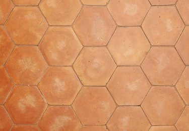 hexagonal clay tiles