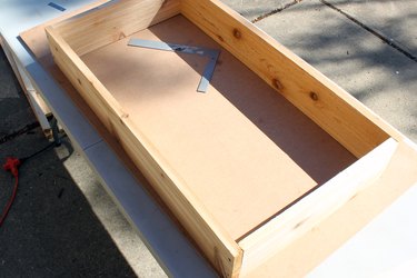 repeat until you\'ve made a rectangle box shape | how to make an elevated planter box