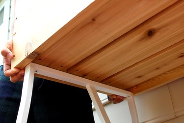 flip box and lay on trestle legs | how to make an elevated planter box