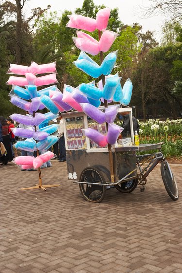 Cotton candy for sale in park